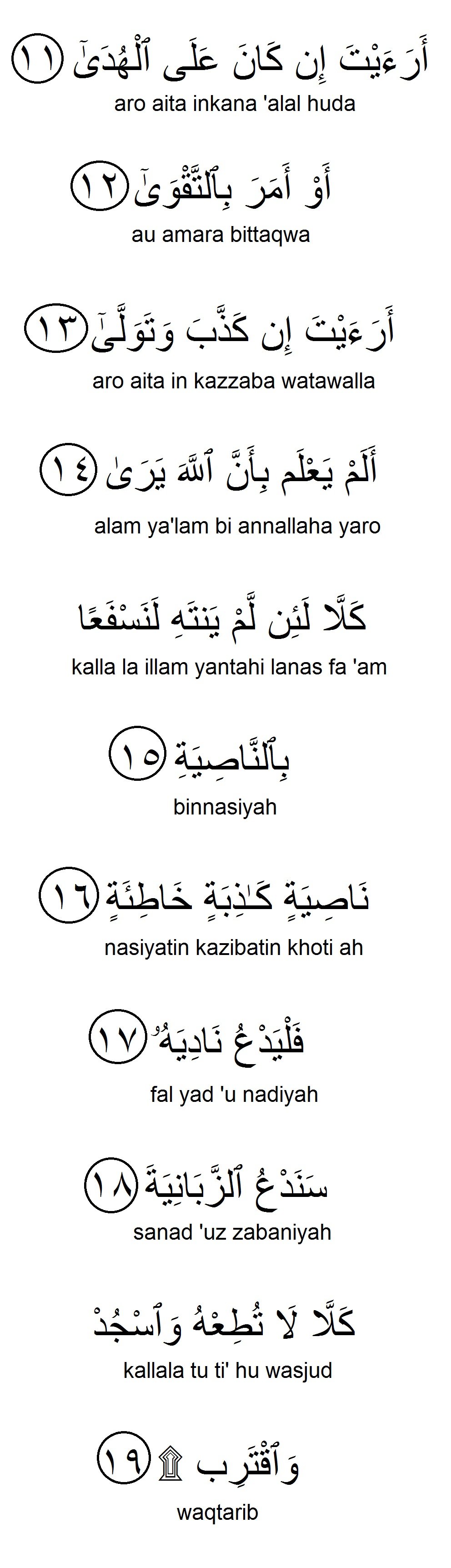 Surah Al Alaq Panduan Rumi Terjemahan Aku Muslim